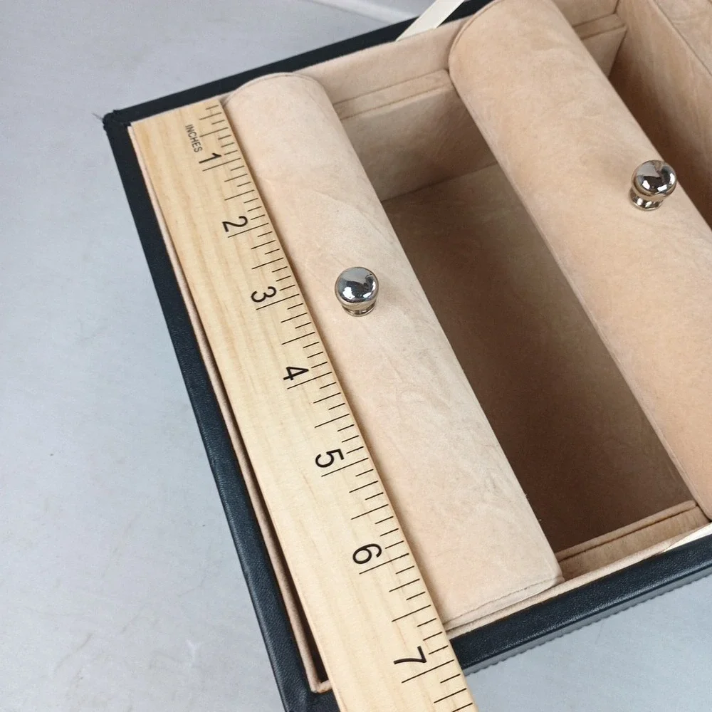 Glenor Co Bracelet Jewelry Box with 2 Removable Rolls Holder stores Bracelets
